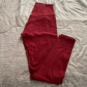 NWOT AERIE HIGH WAISTED RED LEGGINGS